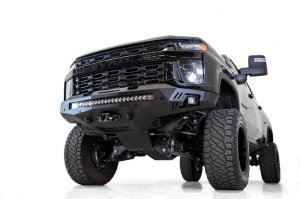 Chevrolet Silverado 2500 Bumper - Front - Addictive Desert Designs - Stealth Fighter - Hammer Black with Satin Black Panels - `20-`27 Chevrolet Silverado 2500 Bumper - Front - Addictive Desert Designs - Stealth Fighter - Hammer Black with Satin Black Panels - `20-`27